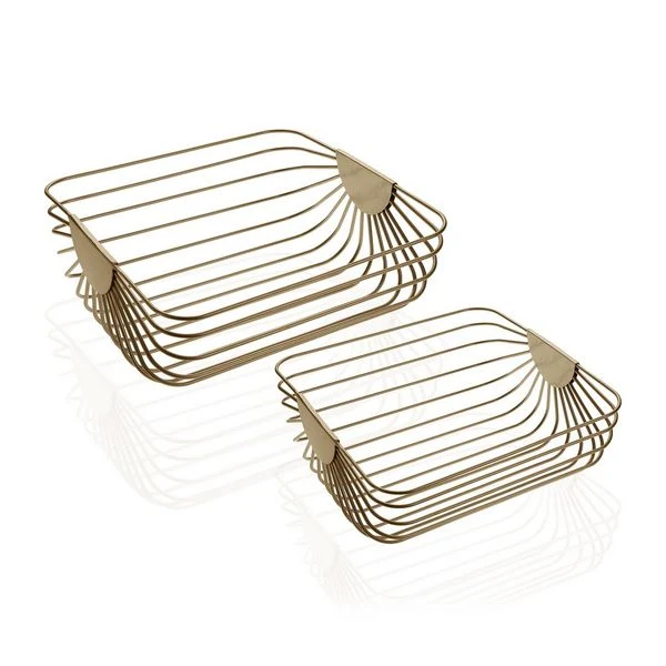 Centerpiece Steel (35 x 13 x 35 cm) (2 pcs)