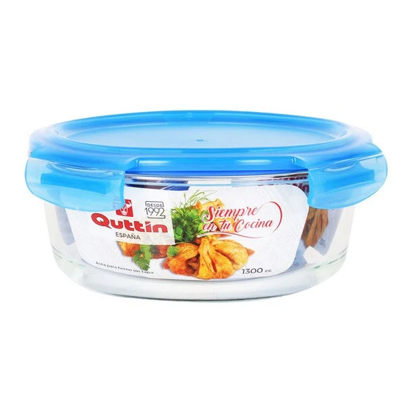 Hermetic Lunch Box Quttin Circular Crystal Blue