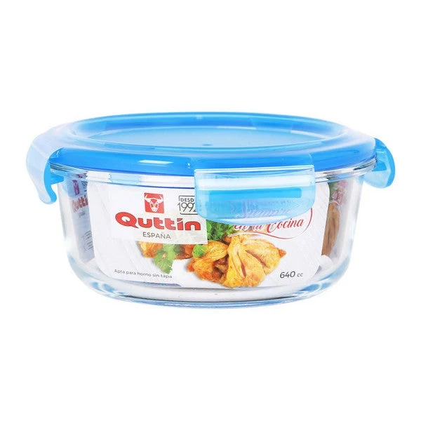 Hermetic Lunch Box Quttin Circular Crystal Blue