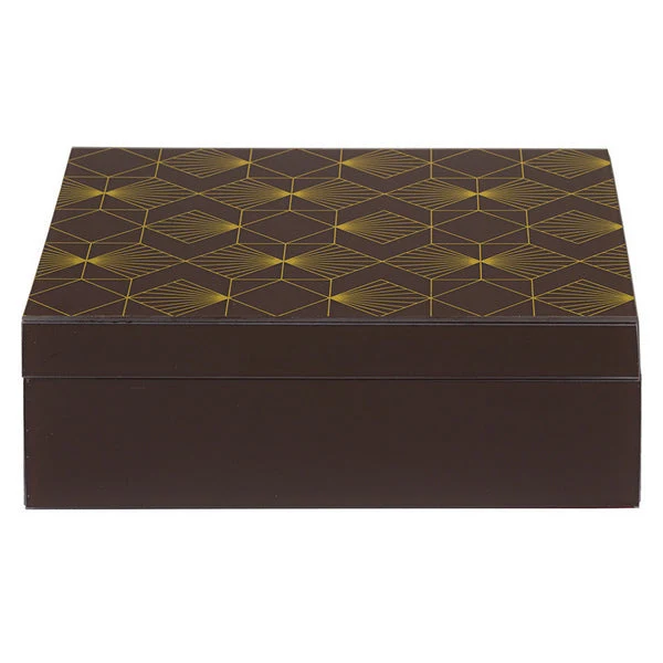 Decorative box Brass Pine (26 X 18 x 9 cm)