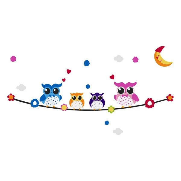 Stick Owls (50 x 100 cm)