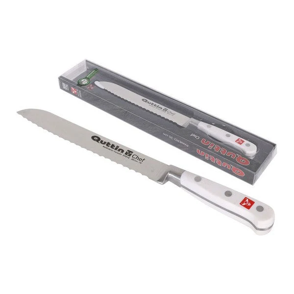 Serrated Knife Chef Quttin Stainless steel White (20 Cm)