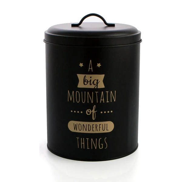 Tin Quid B&W Black Metal Stainless steel