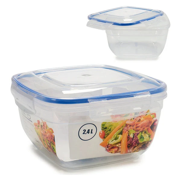 Lunch box Blue Squared