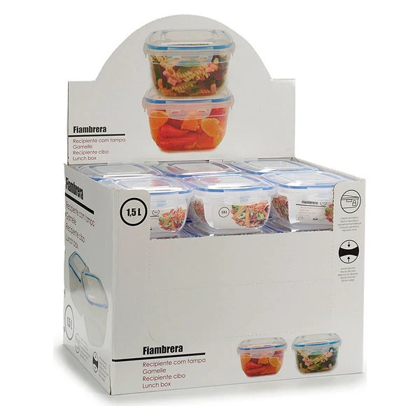 Lunch box Blue Squared