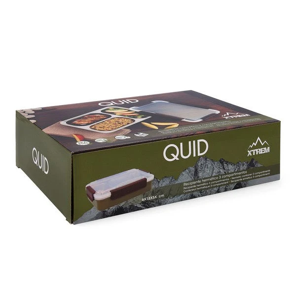 Lunch box Quid GO XTREM Stainless steel (26 x 18,5 x 7 cm)