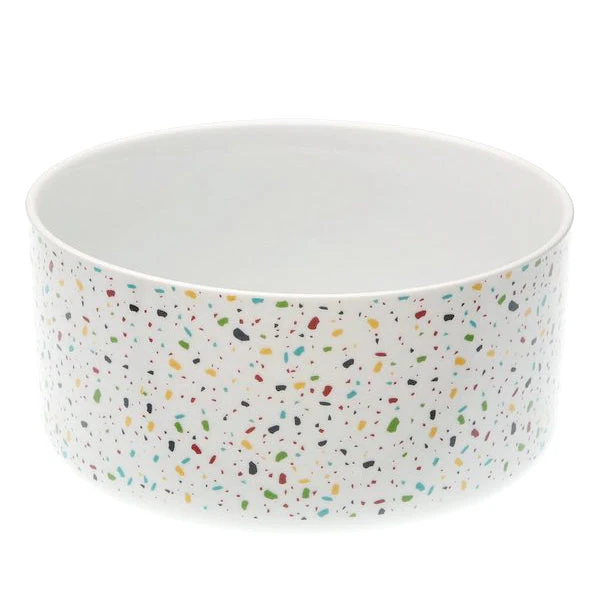 Salad Bowl Vivid Terrazzo Porcelain (22,2 x 11 x 22,2 cm)
