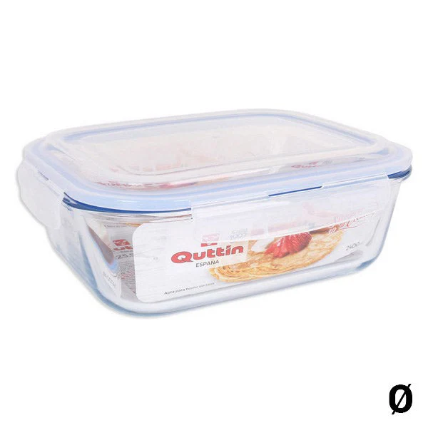 Lunch box Quttin Glass With lid Hermetic