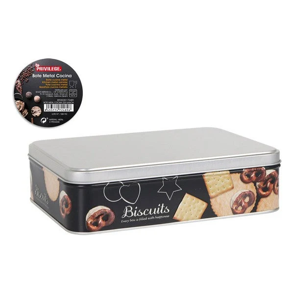 Tin Privilege Biscuits Kitchen (22 x 16 x 6 cm)