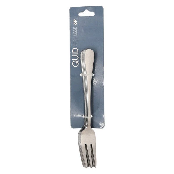 Set of Dessert Forks Quid Lines (6 pcs) Stainless steel
