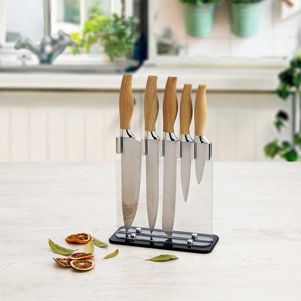 Set of Kitchen Knives and Stand Quid Baobab (5 pcs)