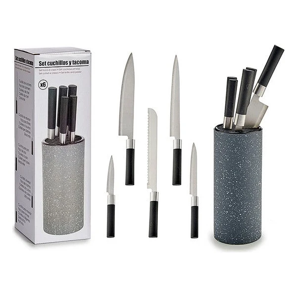 Knife Set Black Metal (11 x 35,5 x 11 cm)