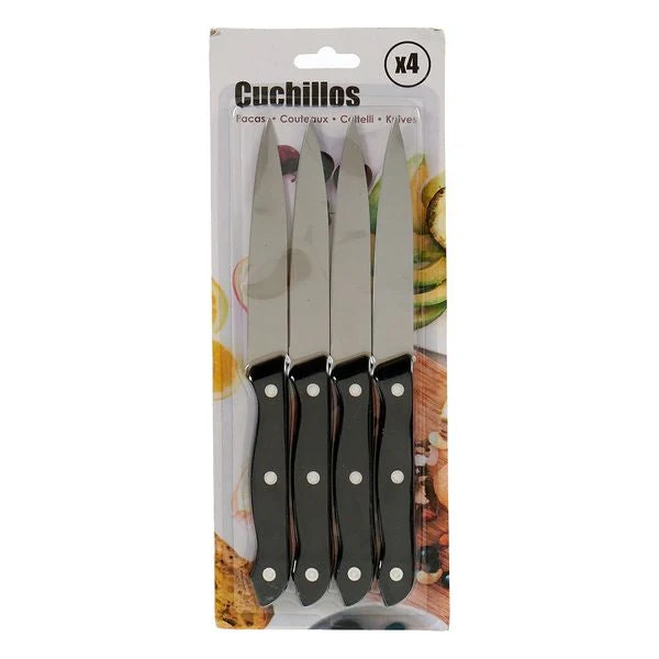 Knife Set Black (1,3 x 28 x 11 cm) (4 pcs)