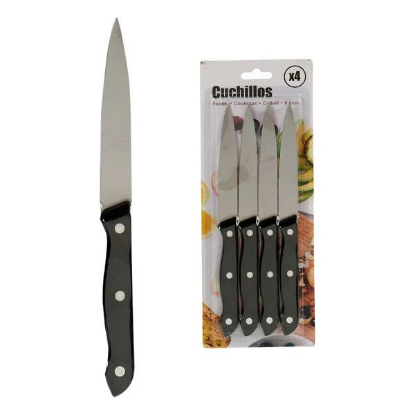Knife Set Black (1,3 x 28 x 11 cm) (4 pcs)