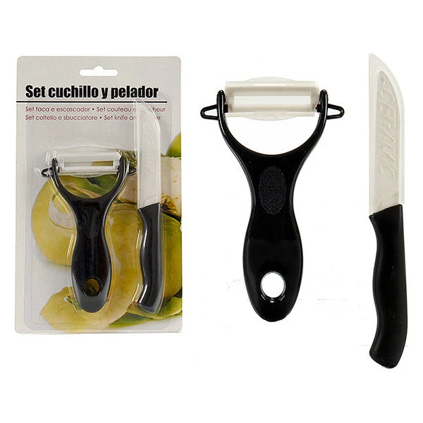 Vegetables Cutter and Peeler Black Plastic (2,2 x 23 x 14 cm)