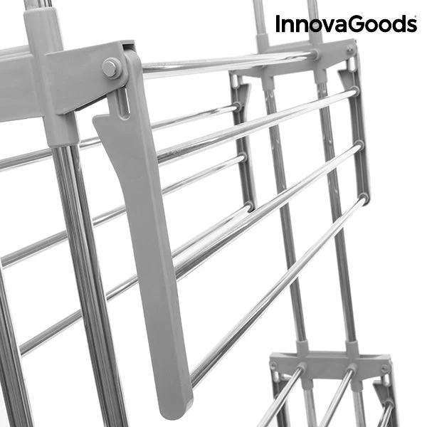 InnovaGoods Folding Rack with Wheels (18 Bars)