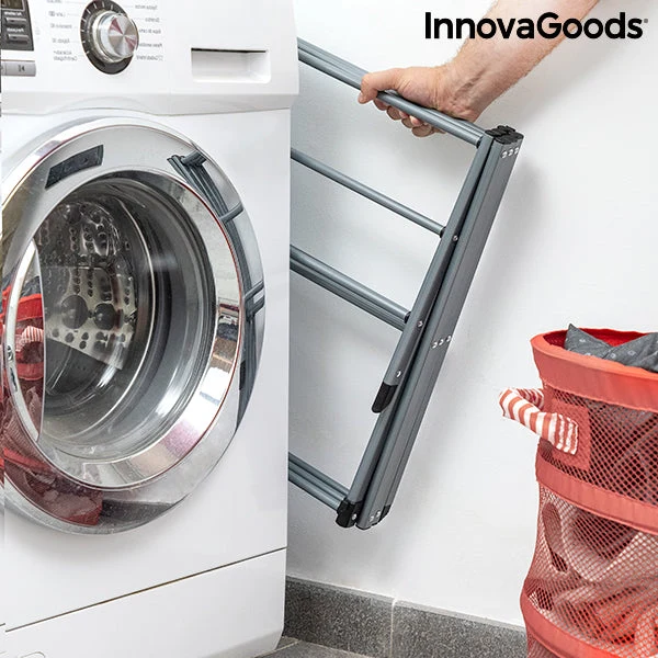 Folding and Extendable Metal Clothes Dryer with 3 Levels Cloxy InnovaGoods (11 Bars)