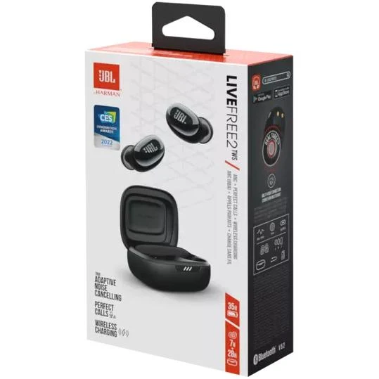 JBL Wireless In-Ear Headphones with Microphone LIVEFREE2TWSBAM
