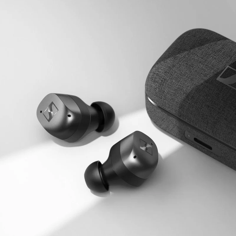 Écouteurs Boutton Momentum sans fil à réduction de bruit. Sennheiser MTW4-BG - Noir Graphite