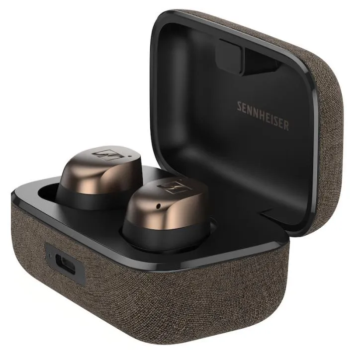 Écouteurs Boutton Momentum sans fil à réduction de bruit. Sennheiser MTW4-BC - Noir Cuivre
