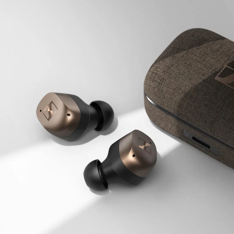 Écouteurs Boutton Momentum sans fil à réduction de bruit. Sennheiser MTW4-BC - Noir Cuivre