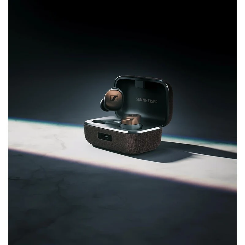Écouteurs Boutton Momentum sans fil à réduction de bruit. Sennheiser MTW4-BC - Noir Cuivre