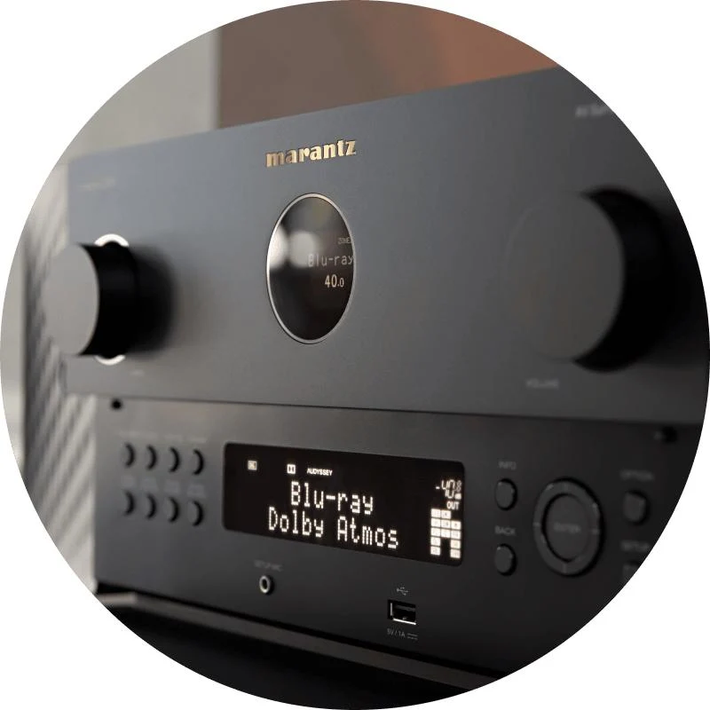 Récepteur AV 11.4 canaux 8K UHD HEOS, Marantz CINEMA 30-BK
