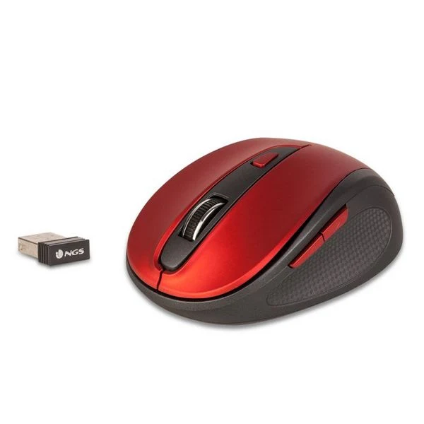 Wireless Mouse NGS EVOMUTERED Plug and play Red