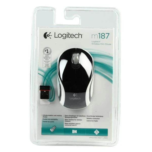 Logitech Mini Wireless Mouse M187 Black