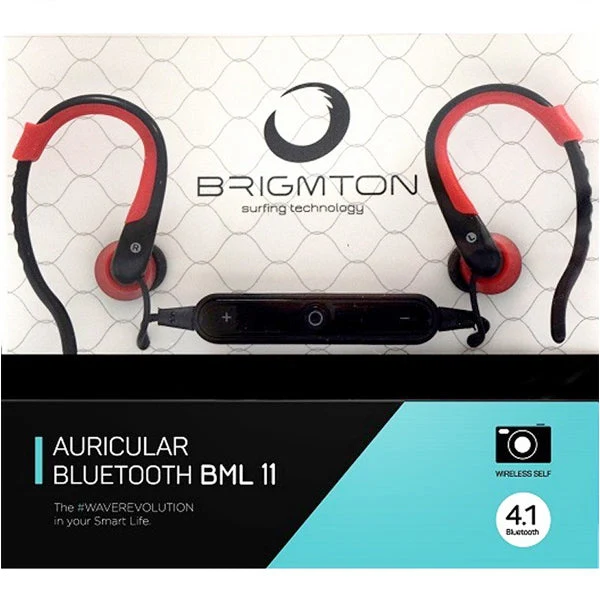 Bluetooth Headset with Microphone BRIGMTON BML-11-R Red