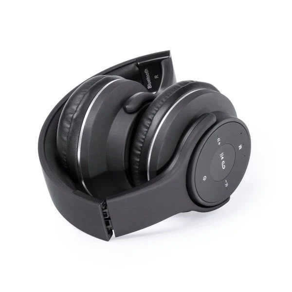 Foldable Headphones with Bluetooth USB FM 6W Black 146131