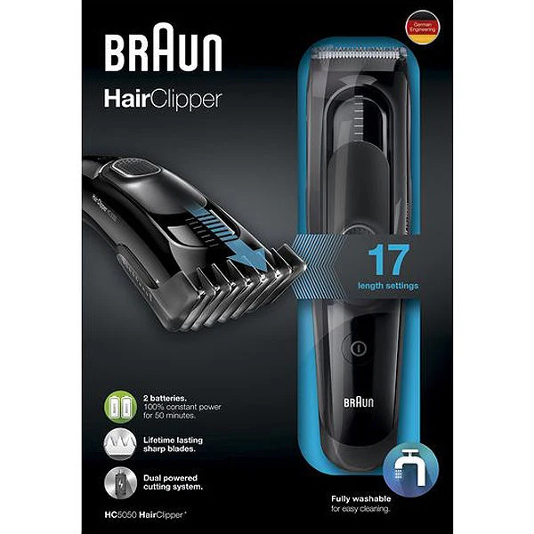 Hair Clippers Braun HC5050 40 min Black