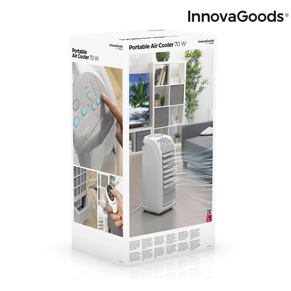 InnovaGoods Portable Evaporative Air Cooler 4.5 L 70W Grey