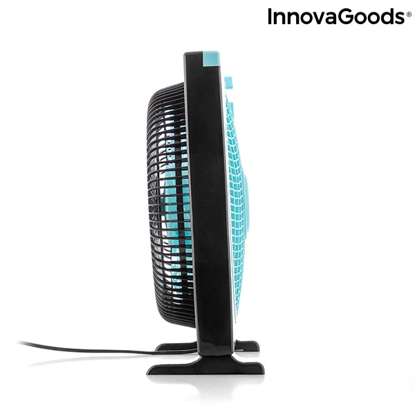 Floor Fan Box InnovaGoods Ø 30 cm 50W Black Blue