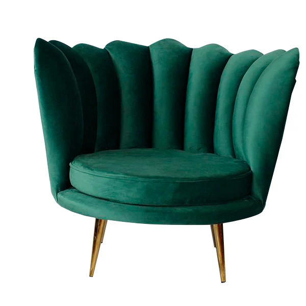 Armchair Art Deco Shell (85 x 78 x 73 cm)