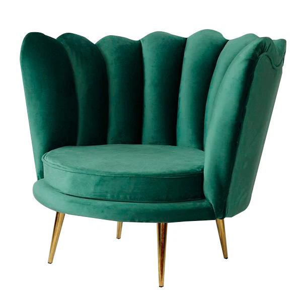 Armchair Art Deco Shell (85 x 78 x 73 cm)
