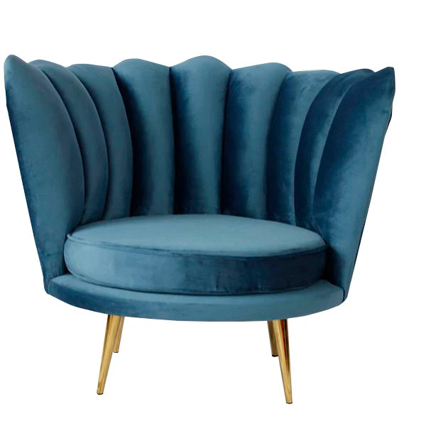 Armchair Art Deco Shell (85 x 78 x 73 cm)