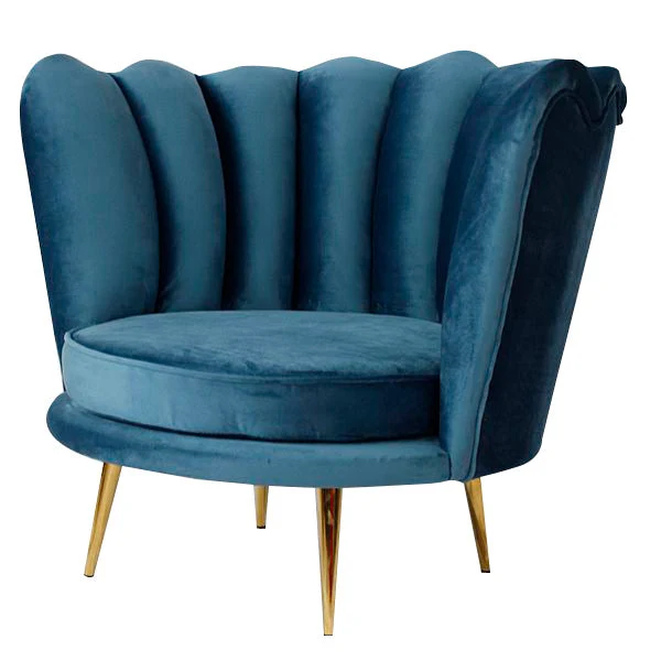 Armchair Art Deco Shell (85 x 78 x 73 cm)