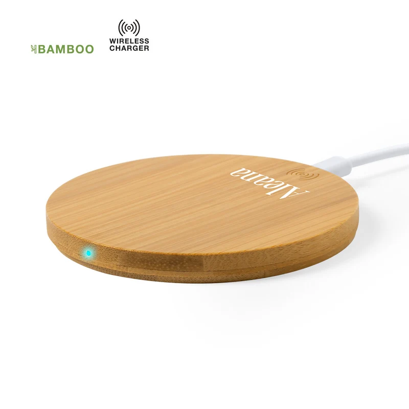 Chargeur sans fil 10w en bambou HEBANT