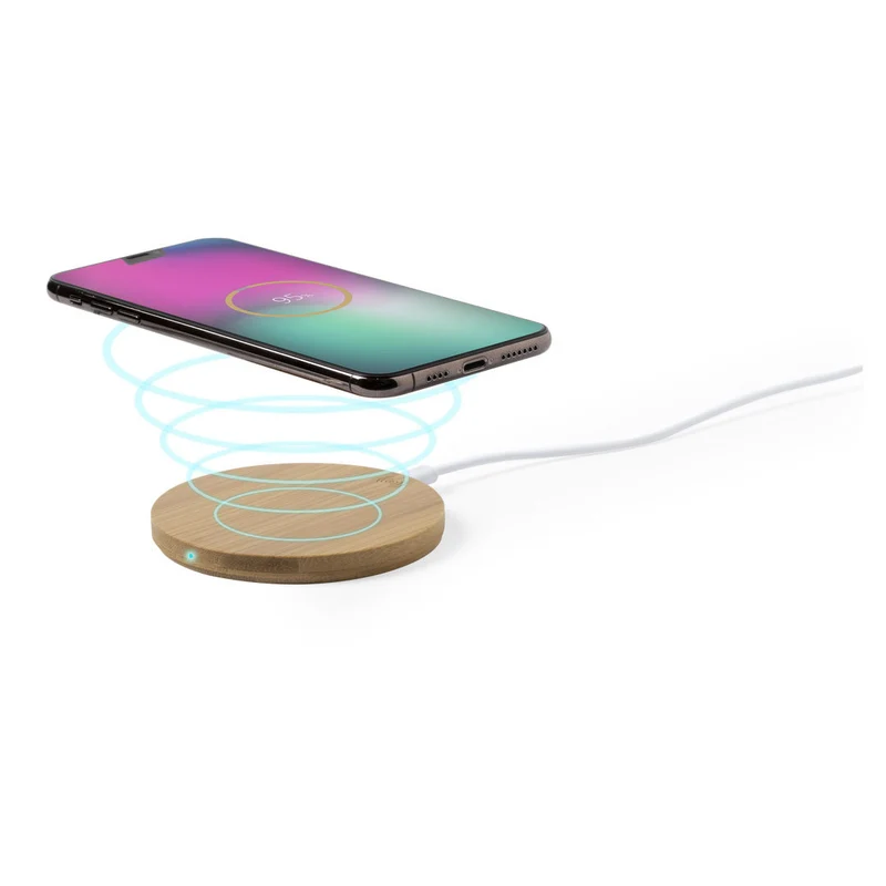 Chargeur sans fil 10w en bambou HEBANT