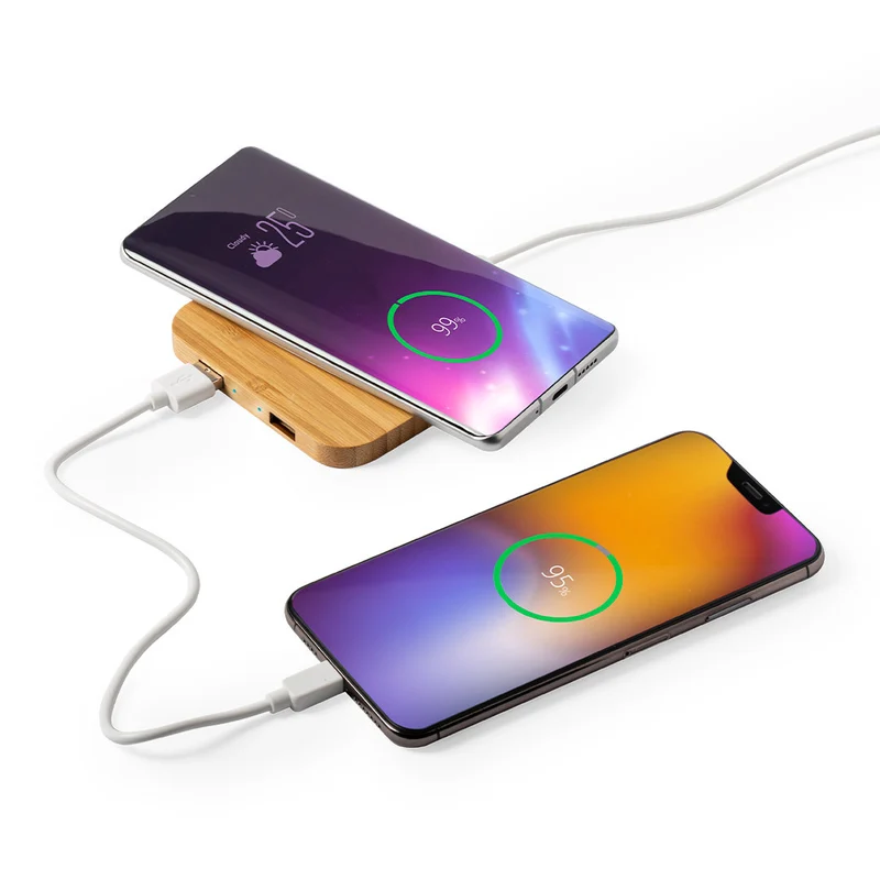 Chargeur à induction sans fil 10w en bambou DUMIAX
