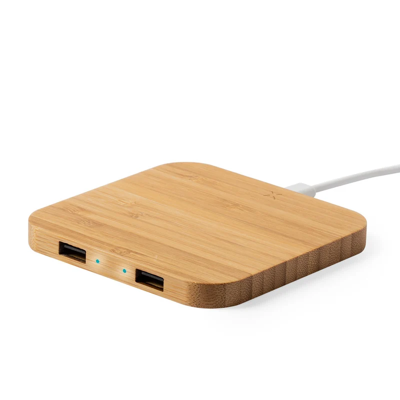 Chargeur à induction sans fil 10w en bambou DUMIAX