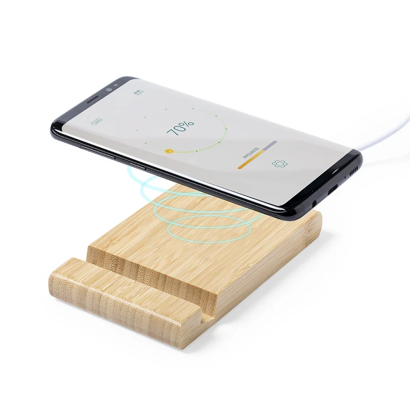 Chargeur sans fil 15w en bambou VARTOL