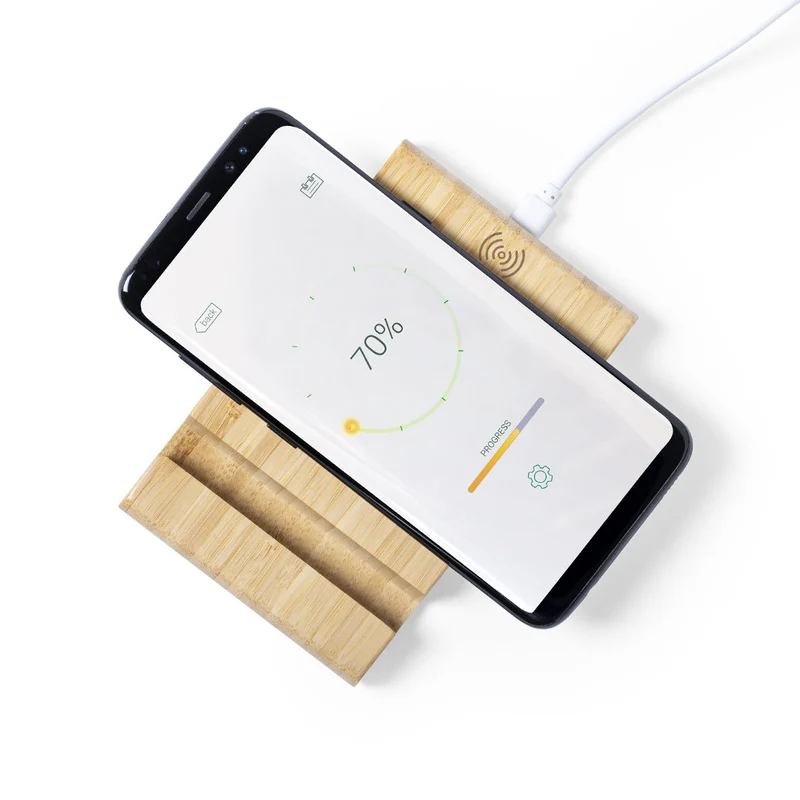 Chargeur sans fil 15w en bambou VARTOL