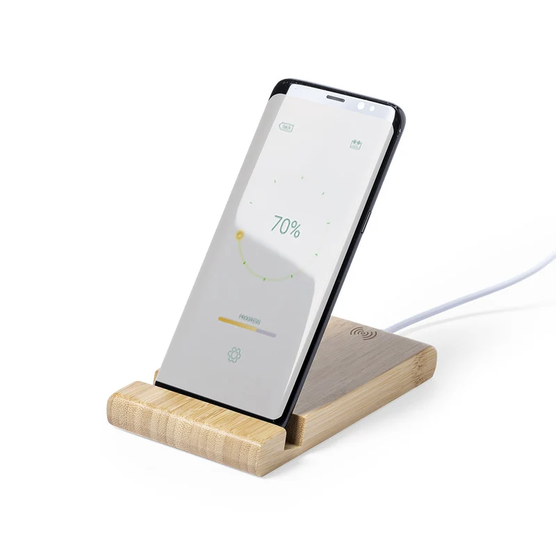 Chargeur sans fil 15w en bambou VARTOL