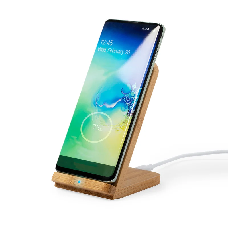 Chargeur sans fil 10w en bambou DIMPER