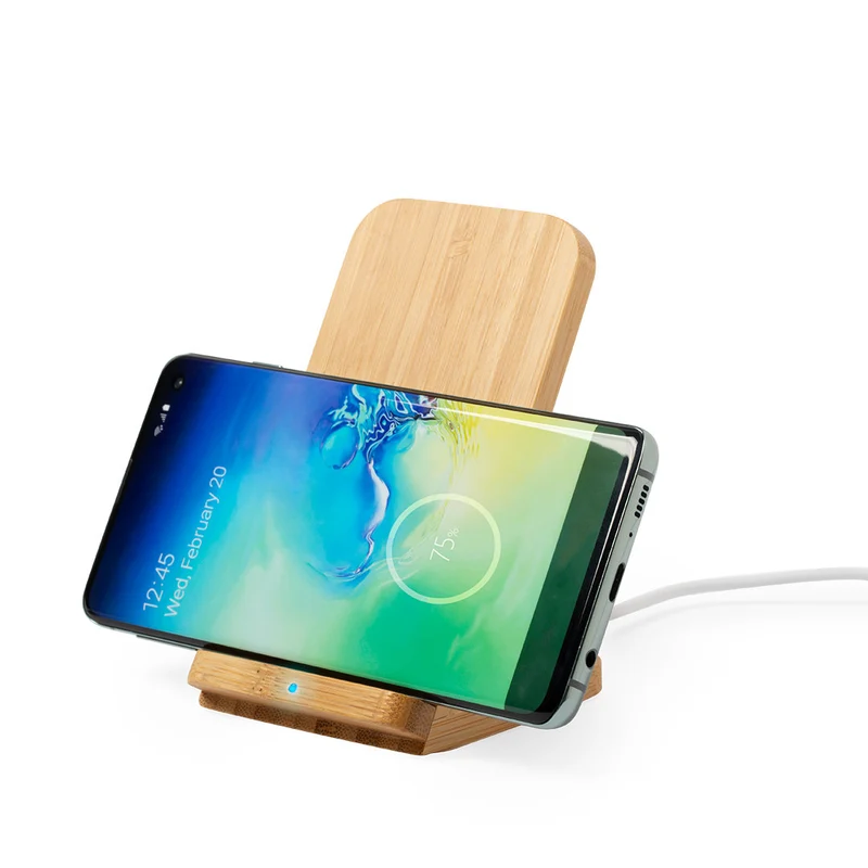 Chargeur sans fil 10w en bambou DIMPER