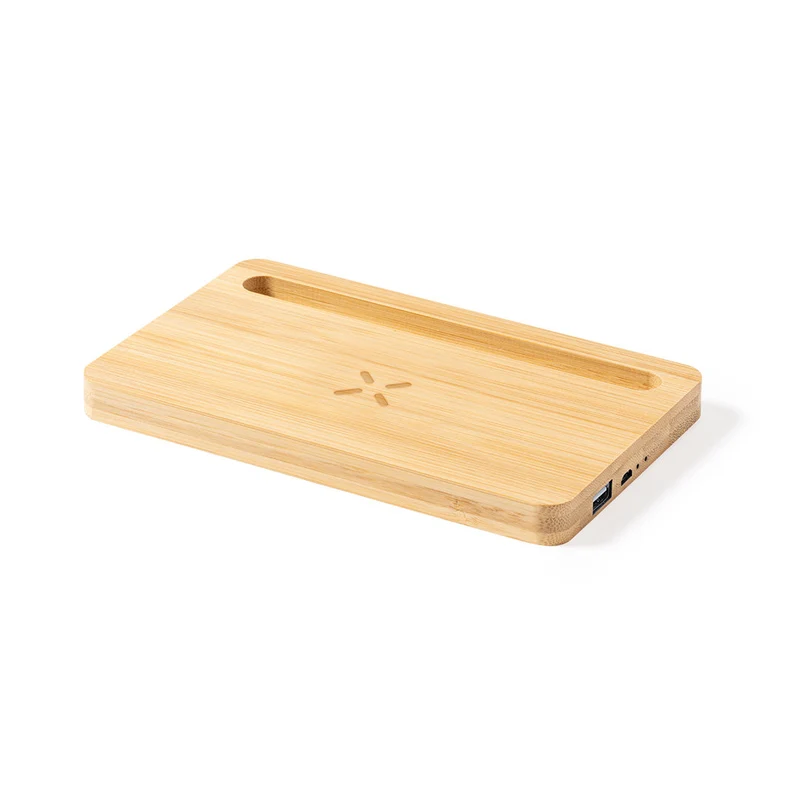 Chargeur sans fil 15w en bambou LOUBRON