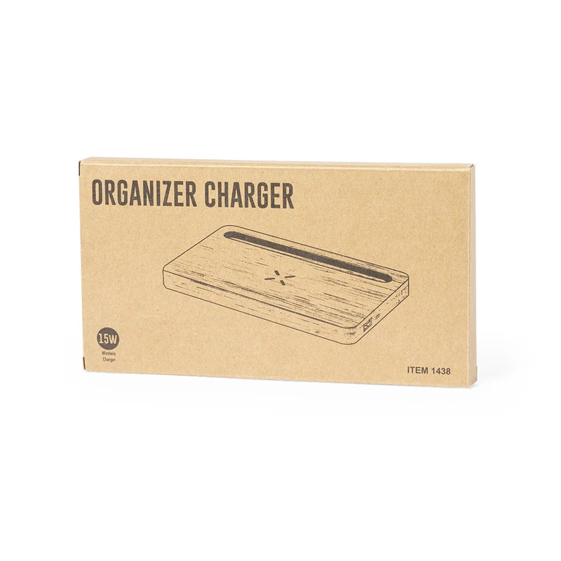 Chargeur sans fil 15w en bambou LOUBRON