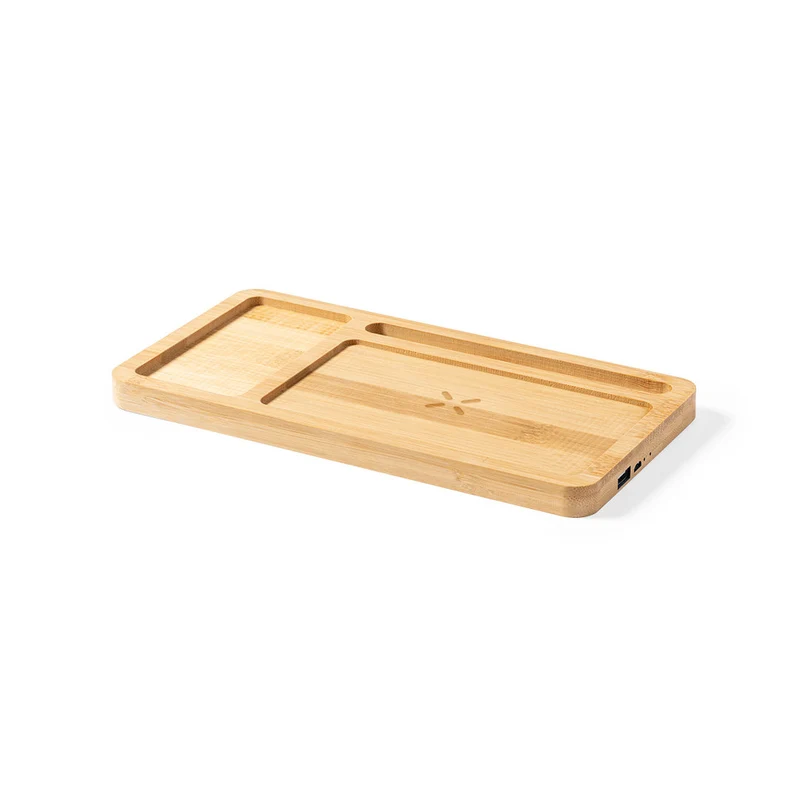 Chargeur sans fil 15w en bambou GOLBAR